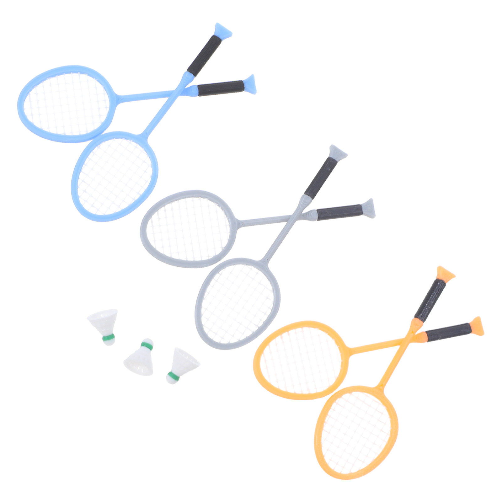 Badminton Europe - 3Sets Miniature Badminton Racket Simulation 1:12