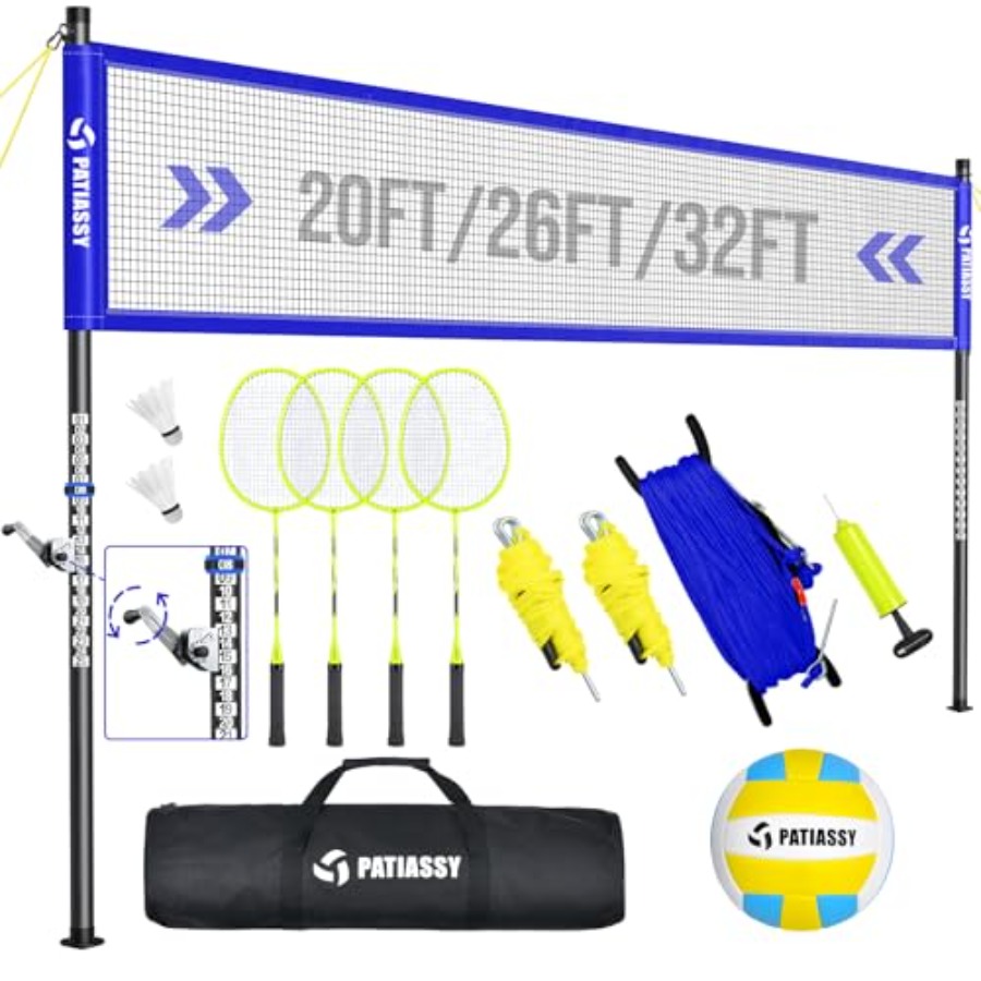 Badminton Area - Volleyball Badminton Net Set Combo for