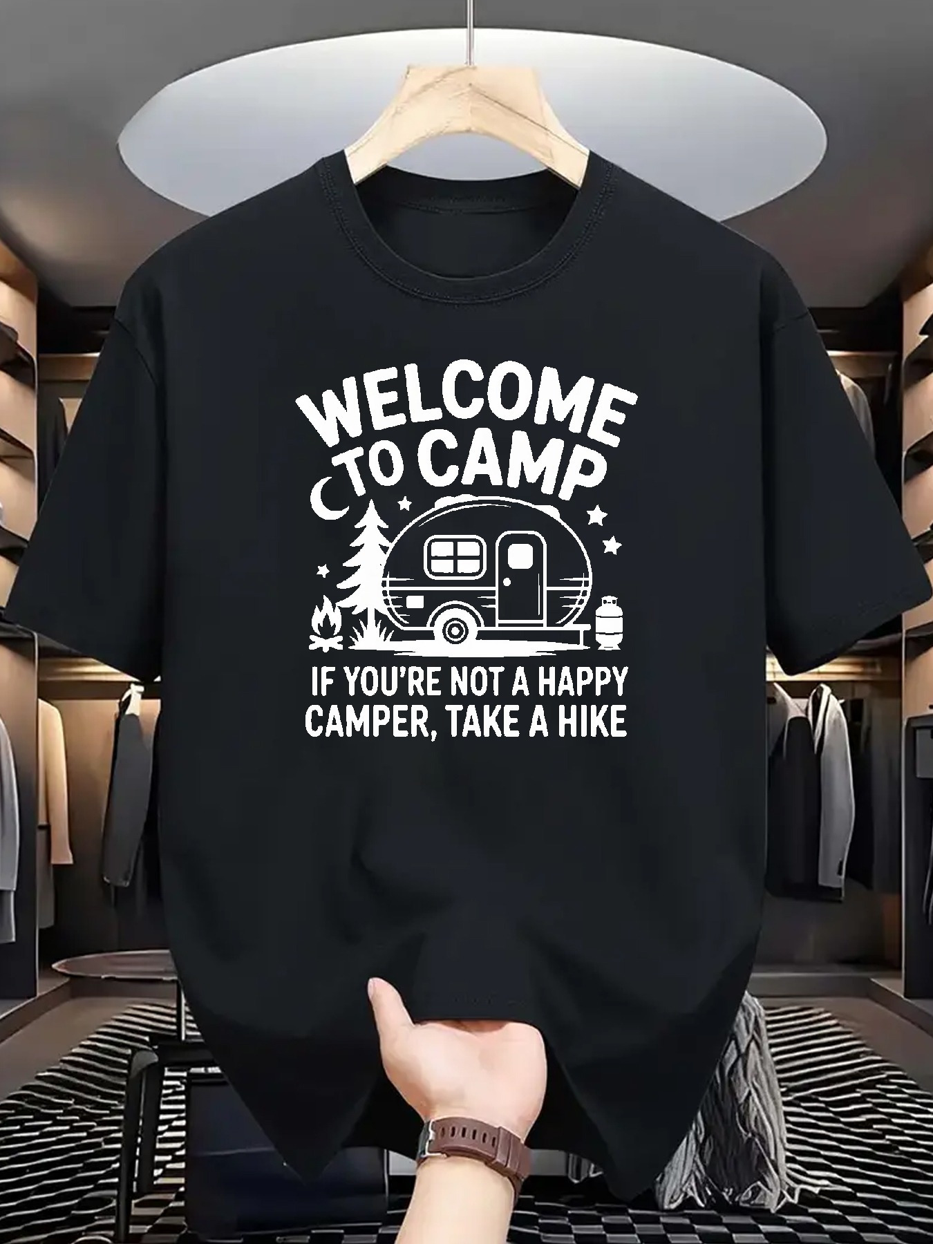 T Shirt Dry Fit - Men's Black T-Shirt Graphic Casual Tee