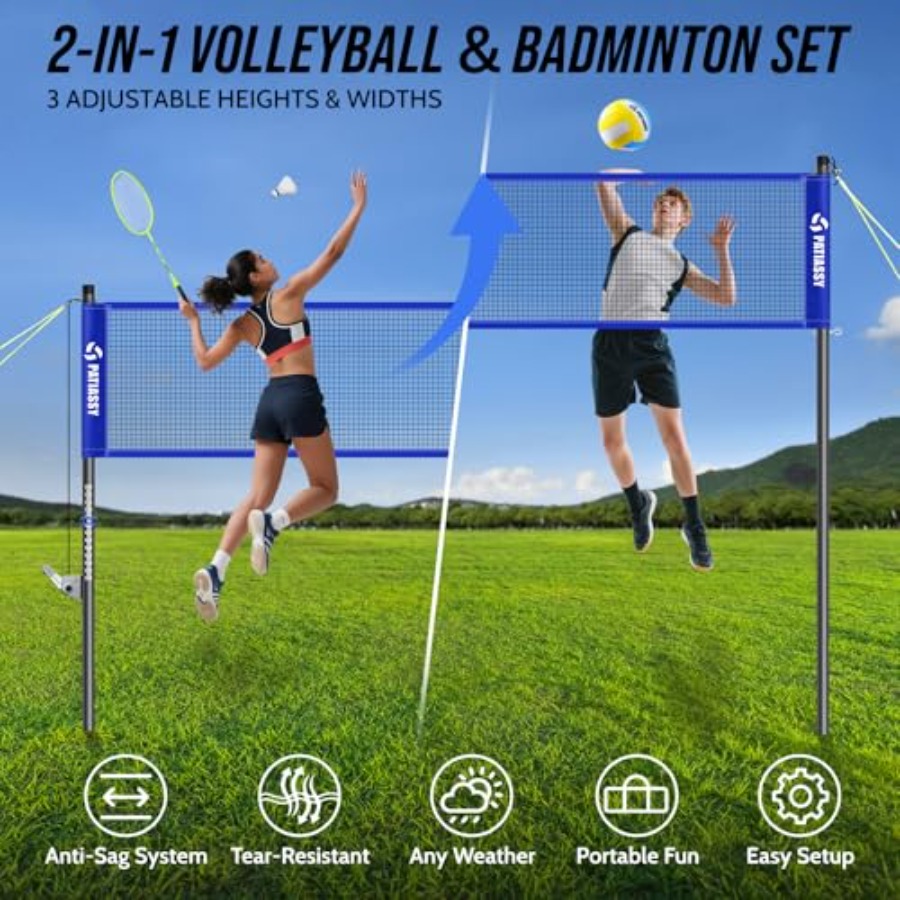 Volleyball Badminton Net Set C – Badminton Area recenzja i cena