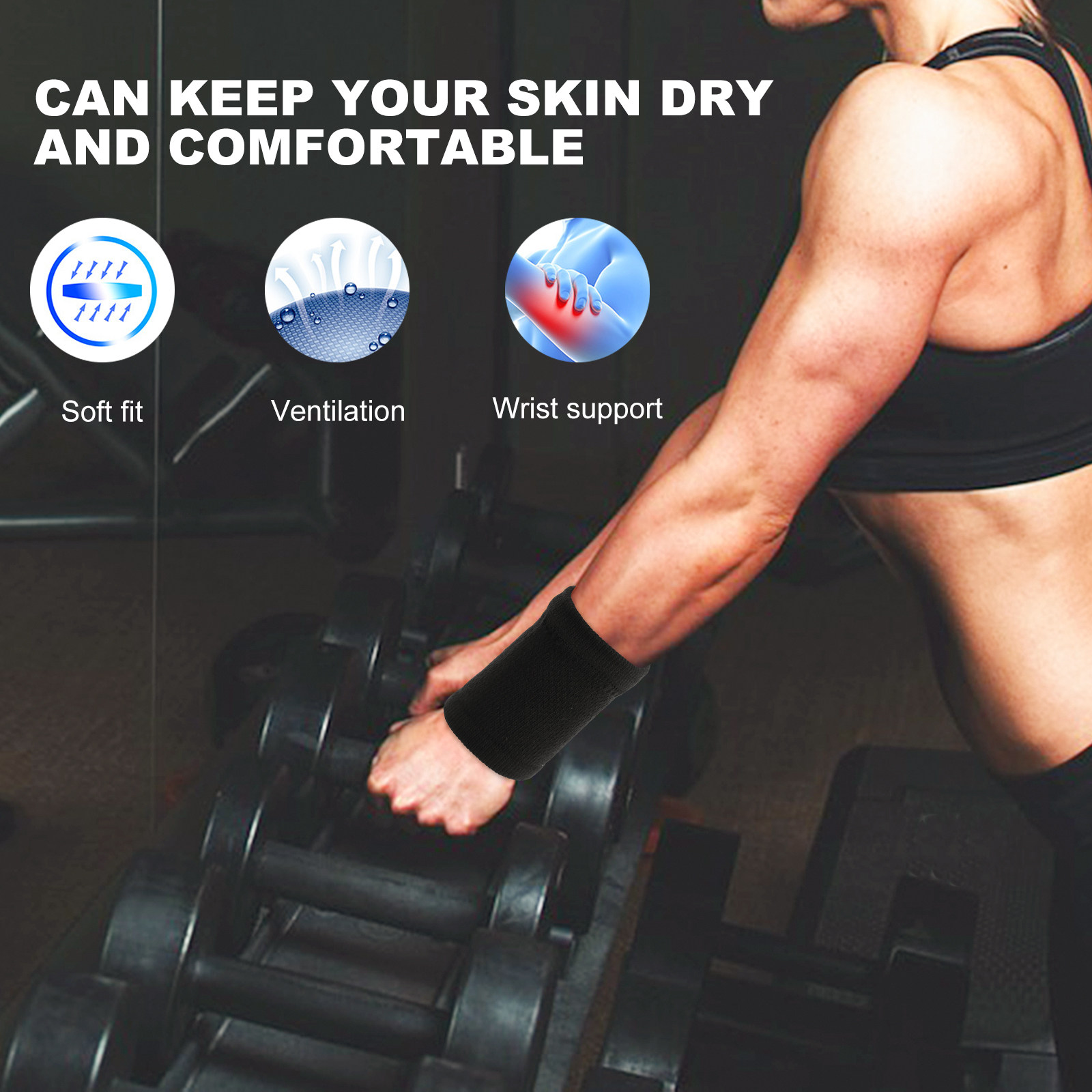 1 Pair Breathable Cotton Sport – Wristband Pair Sweat recenzja i cena
