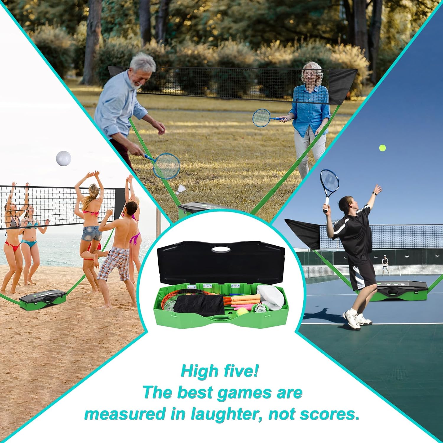 3-in-1 Outdoor Sports Set: Bad – Badminton Area recenzja i cena