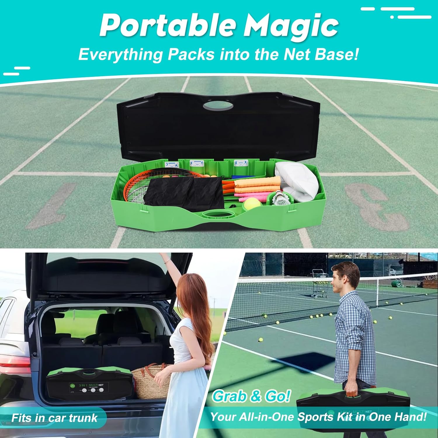 3-in-1 Outdoor Sports Set: Bad – Badminton Area recenzja i cena